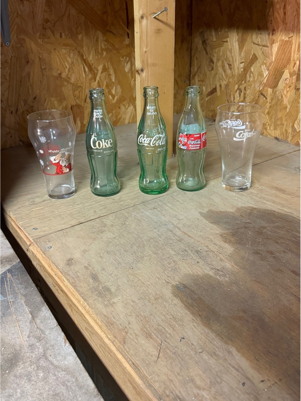 Vintage Coca-Cola Glass Bottles and Glasses Set